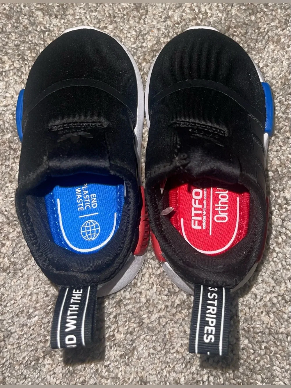 Adidas 5K NMD 360 black slip on red white blue